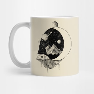 Moonscape With Planets Mug